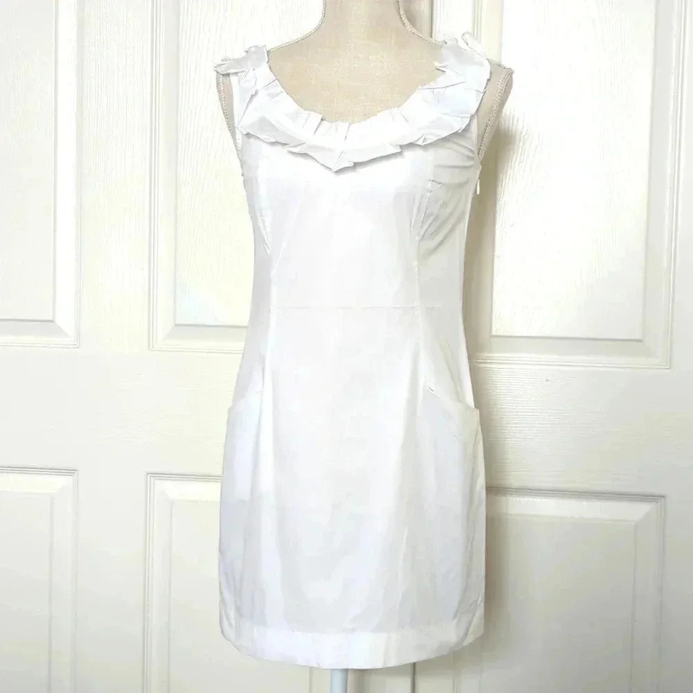 Ann Taylor White Poplin Dress